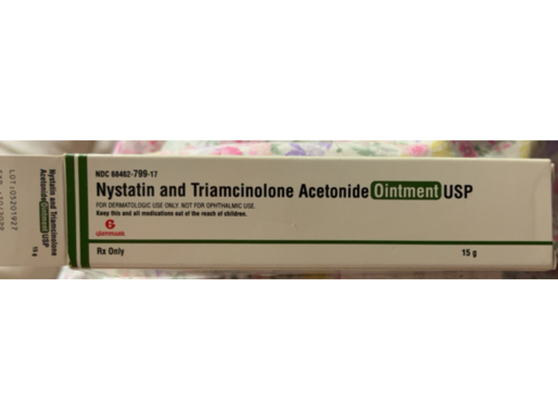 Nystatin & Triamcinolone Acetonide Ointment 100,000 unit/1 mg, 15 g Glenmark (RX)