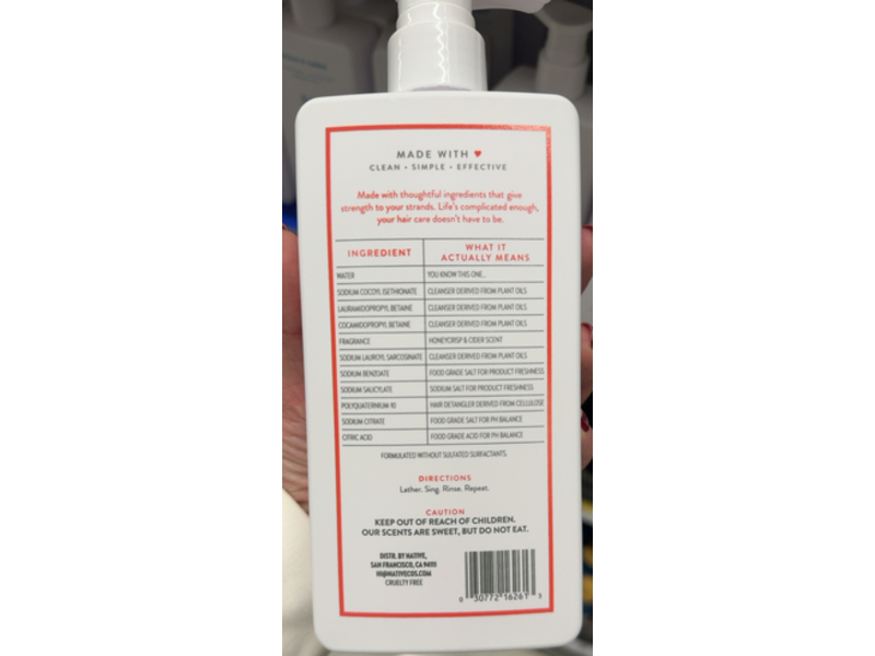 Native Strengthening Shampoo, Honeycrisp & Cider, 16.5 fl oz/487 mL