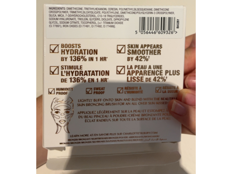 Charlotte Tilbury Beautiful Skin Sun-Kissed Glow Cream Bronzer, 1 Fair, 0.74 oz/21g