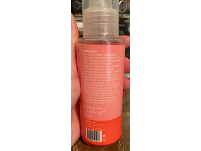 Purlisse Face Mist, Pink Charcoal & Watermelon, 3.4 fl oz/100 mL