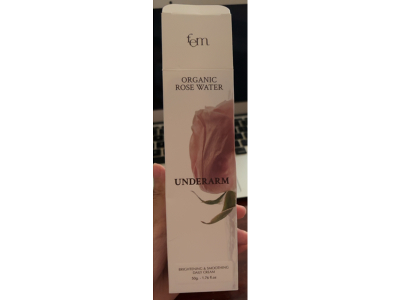 Fem Underarm Brightening & Smoothing Daily Cream, Organic Rose Water, 1.76 fl oz/50 g