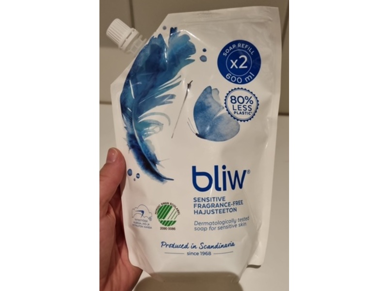 Orkla Bliw Sensitive Liquid Soap Refill, 600 mL