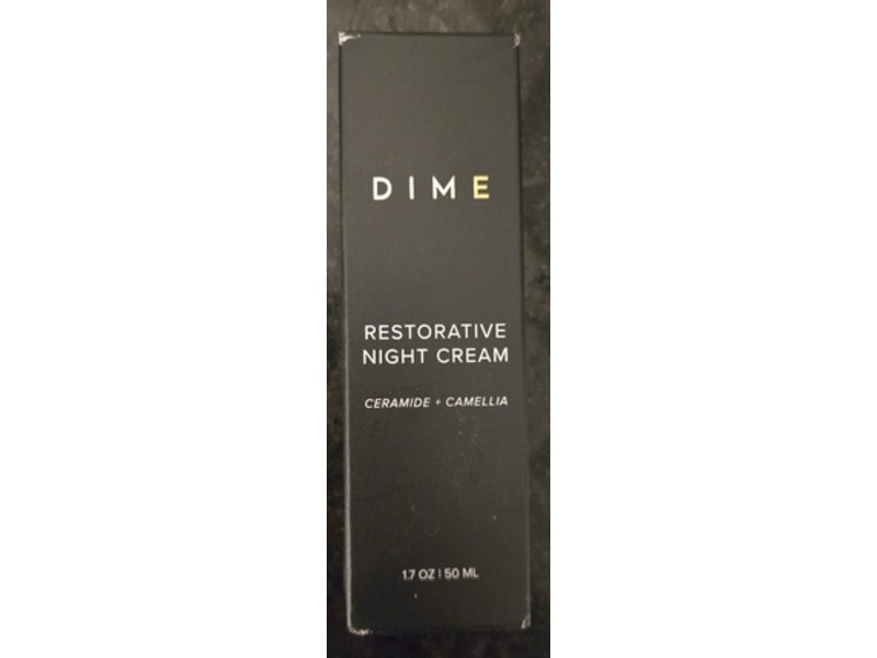 DIME Beauty Restorative Night Cream, Ceramide + Camellia, 1.7 oz/50 mL