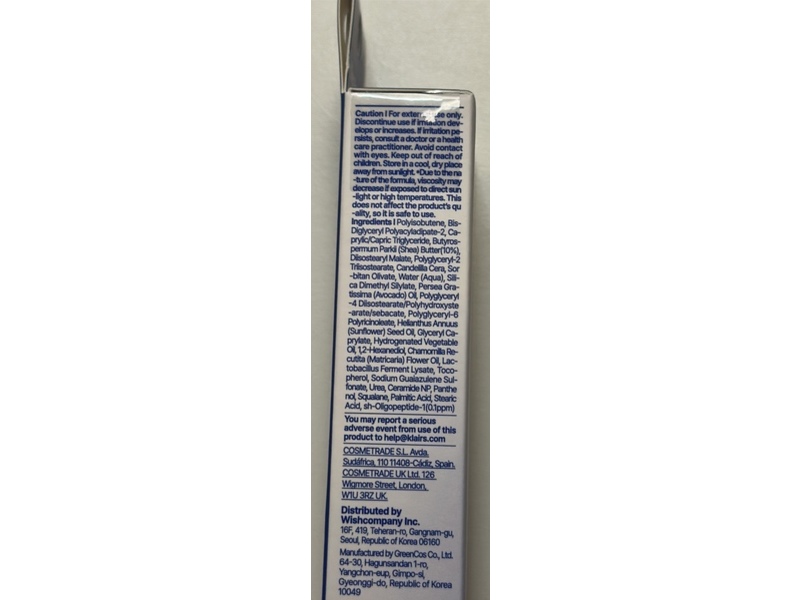 DearKlairs Blue EGF Barrier Lip Balm, 10 mL