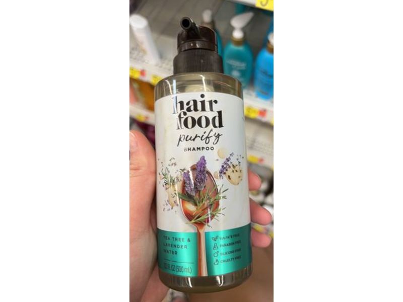 Hair food Purify Shampoo, Tea Tree & Lavender, 10.1 fl oz/300 mL