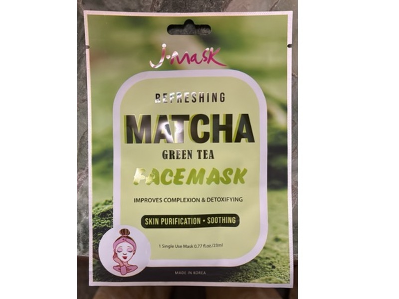J.Mask Refreshing Face Mask, Matcha Green Tea, 0.77 fl oz/23 mL, 1 Count