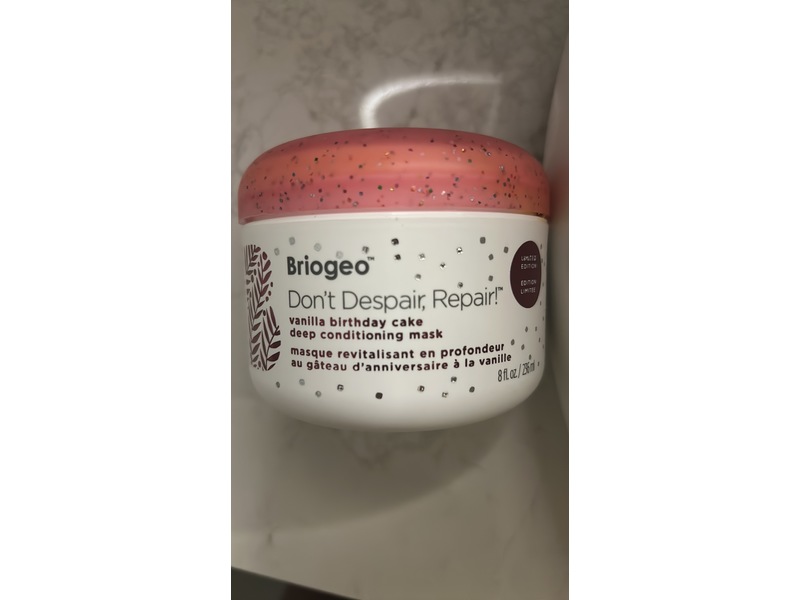Briogeo Don't Despair, Repair! Deep Conditioning Mask, Vanilla Birthday Cake, 8 fl oz/236 mL