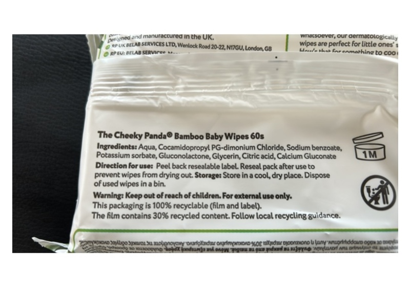 The Cheeky Panda Baby Wipes, 60 Count, Pack Of 12