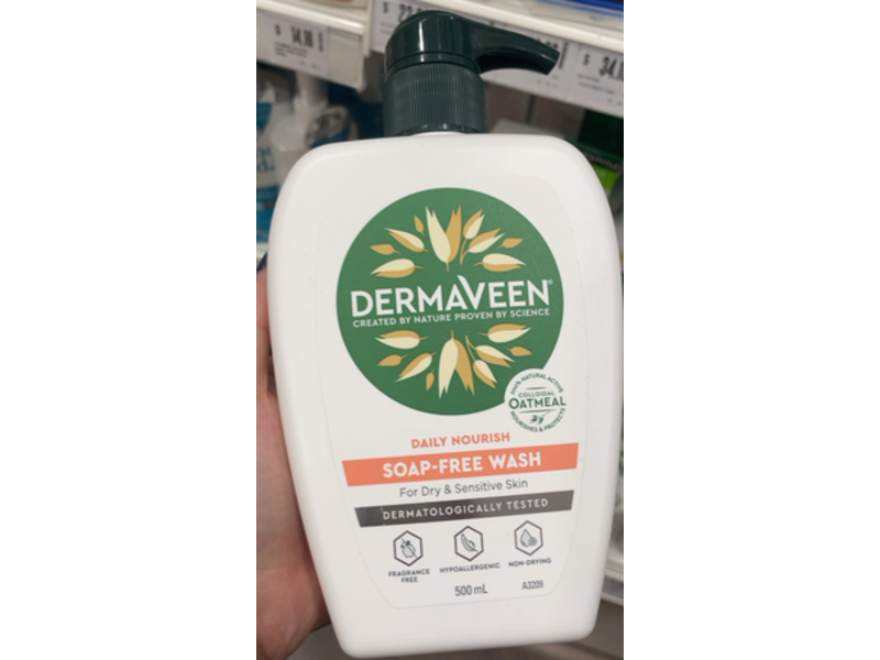 Dermaveen Daily Nourish Soap-Free Wash, 500 mL