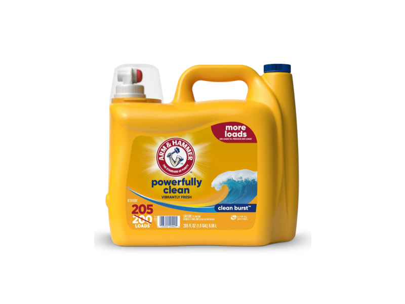 Arm & Hammer Powefully Clean Laundry Detergent, Clean Burst, 205 Loads, 205 fl oz/6.06 mL