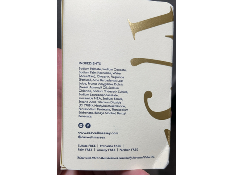 Caswell - Massey Centuries Triple - Milled Bar Soap, Almond, 5.8 oz/164 g