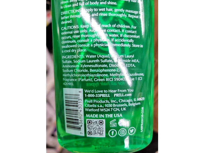 Prell Classic Clean Shampoo, 13.5 fl oz/400 mL, Pack Of 3