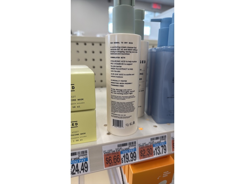 Versed Soft Launch Gentle Hydrating Cleanser, Hyaluronic Acid + Pro-Vitamin B5, 6 fl oz/177 mL