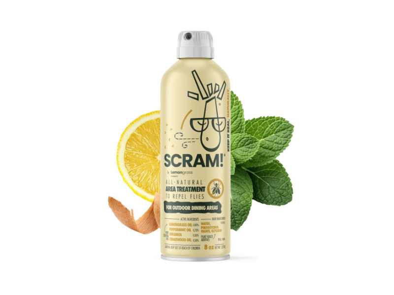 Lemongrass Farms Scram! All-Natural Fly Repellent Spray, 8 oz/227 g