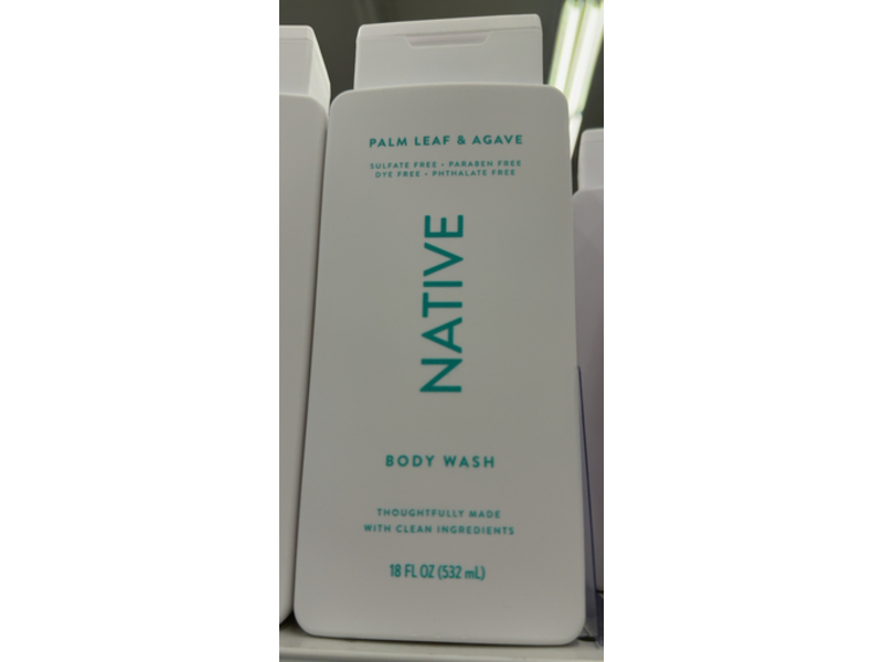 Native Body Wash, Palm Leaf & Agave, 18 fl oz/532 mL