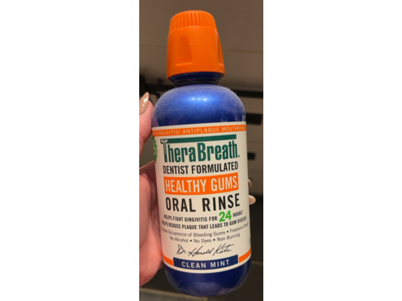 Thera Breath Healthy Gums Oral Rinse, Clean Mint, 16 fl oz/473 mL