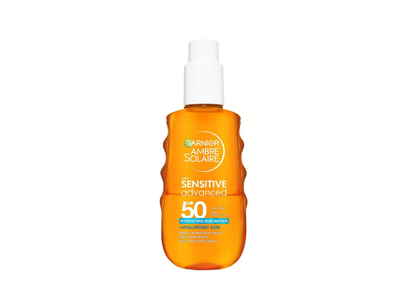Garnier Ambre Solaire Sensitive Advanced Hydrating Sun Water, SPF 50, 150 mL