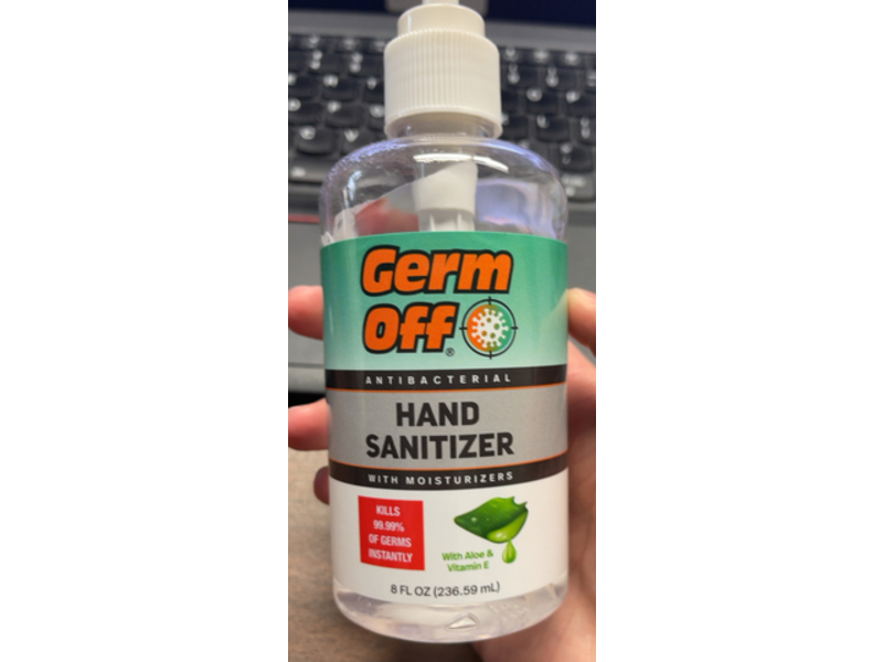 Max Pro Germ Off Hand Sanitizer, Aloe & Vitamin E, 8 fl oz/236.59 mL