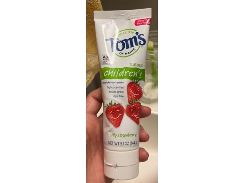 Tom's Of Maine Children's Fluoride Toothpaste, Silly Strawberry, 5.1 oz/144 g