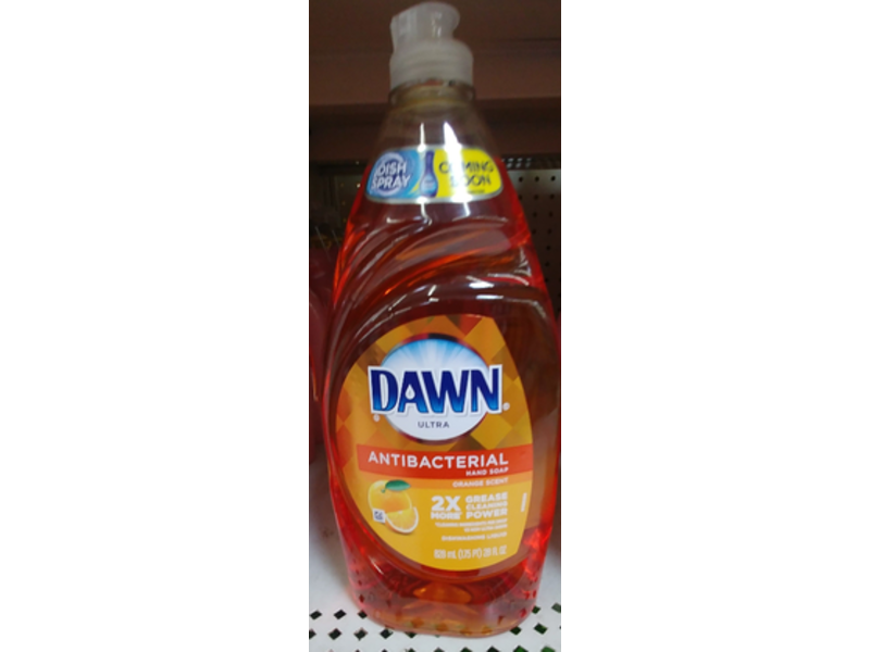 Dawn Antibacterial Hand Soap Dishwashing Liquid, Orange, 19.4 fl oz/573 mL