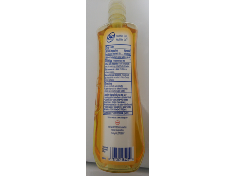 Dial Complete Liquid Antibacterial Hand Soap, Gold, 9.375 fl oz/277 ml, Pack Of 4