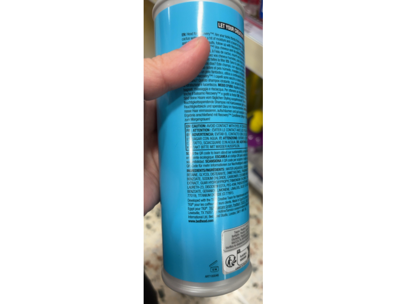 Bed Head Tigi Recovery Moisture Rush Shampoo, 13.53 fl oz/400 mL
