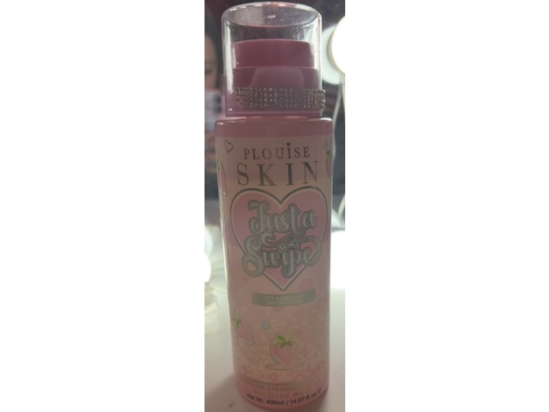 Plouise Skin Just A Swipe Cleansing Micellar Water, Strawberry Snowflake, 14.07 fl oz/400 mL