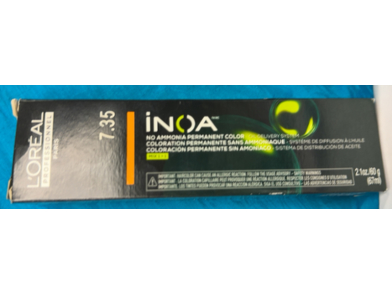 L'Oreal iNoa Permanent Hair Colour, 7.35, 2.1 oz/60 g