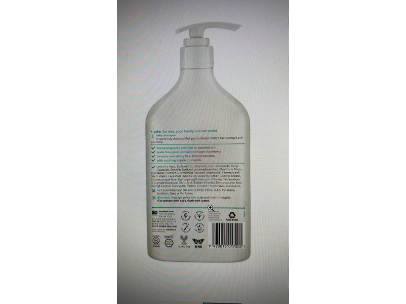 Ecostore Cleanse & Nourish Baby Shampoo, 16.9 fl oz/500 mL