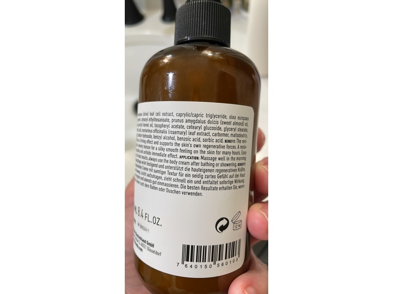 Oliveda Anti Aging Body Cream, 8.4 fl oz/250 mL