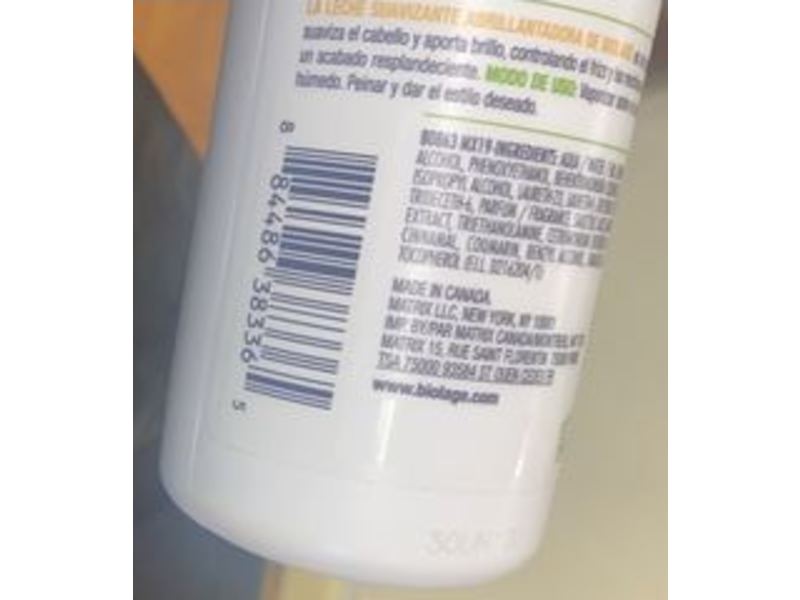 Biolage Styling Smooth Shine Milk, Agave, Paraben Free, 8.5 fl oz