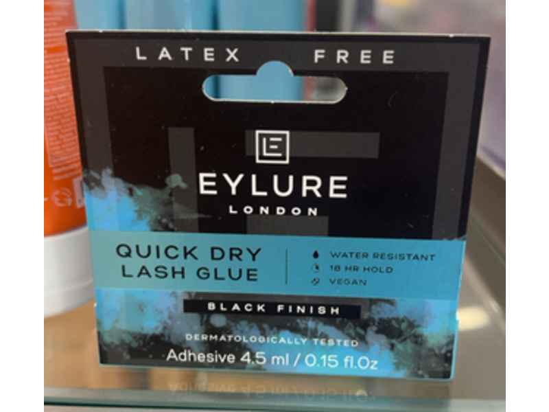 Eylure London Quick Dry Lash Glue, Black Finish, 0.15 fl oz/4.5 mL