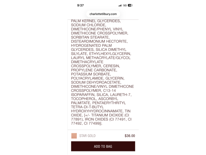 Charlotte Tilbury Eyes to Mesmerize, Star Gold, 0.23 fl oz/7 mL