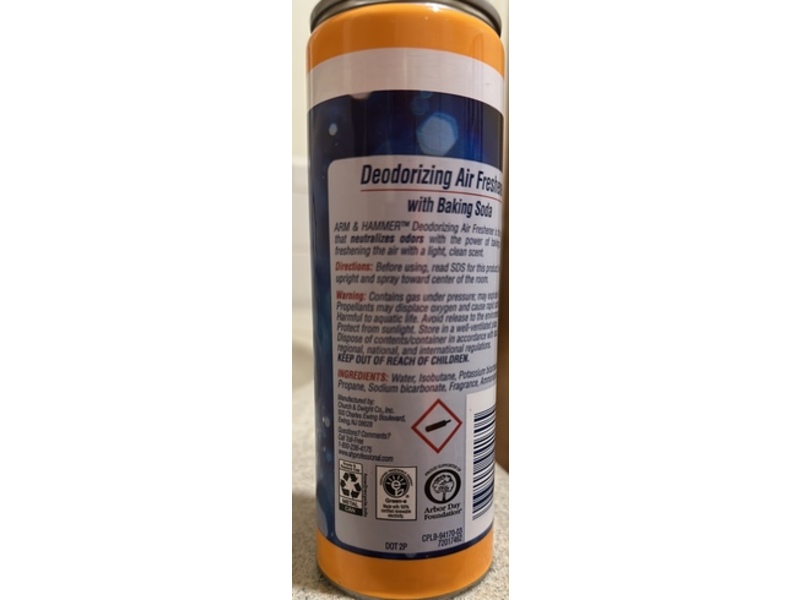 Arm & Hammer Deodorizing Air Freshener, Light Fresh Scent, 7 oz/198 g