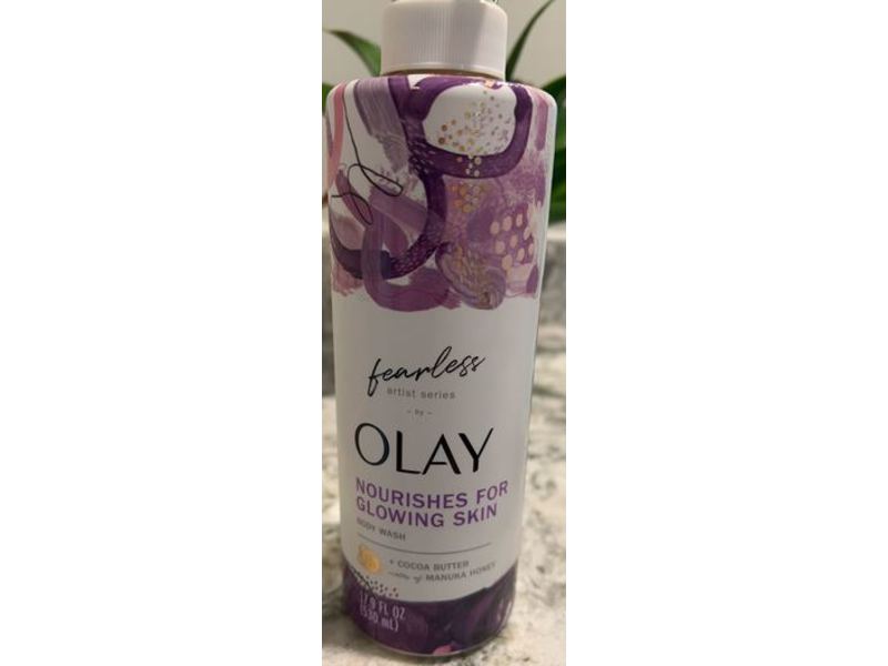 Olay Fearless Body Wash, Cocoa Butter & Manuka Honey, 17.9 fl oz/530 mL