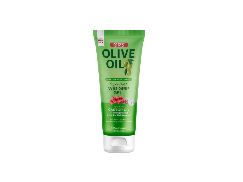 ORS Olive Oil Fix-It Wig Grip Gel, Castor Oil, Super Hold, 5 fl oz/150 mL