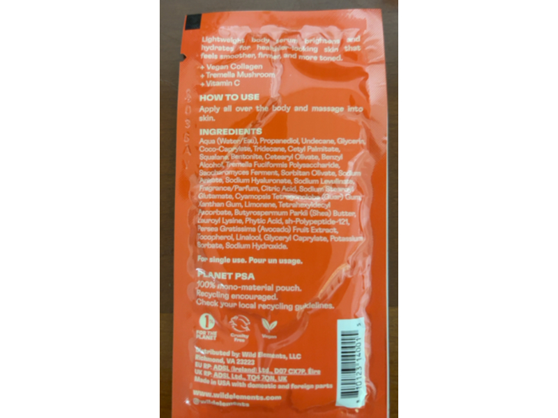 Wild Elements Re:Gen Smoothing Body Serum, 0.33 fl oz/10 mL