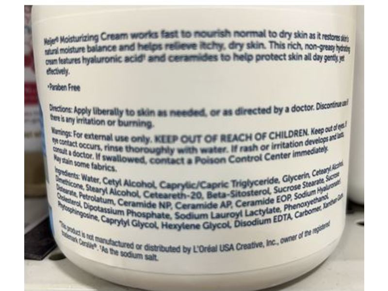 Meijer Moisturizing Cream