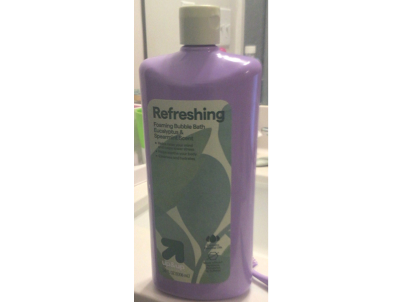 Up&Up Refreshing Foaming Bubble Bath, Eucalyptus & Spearmint Scent, 34 fl oz/1006 mL