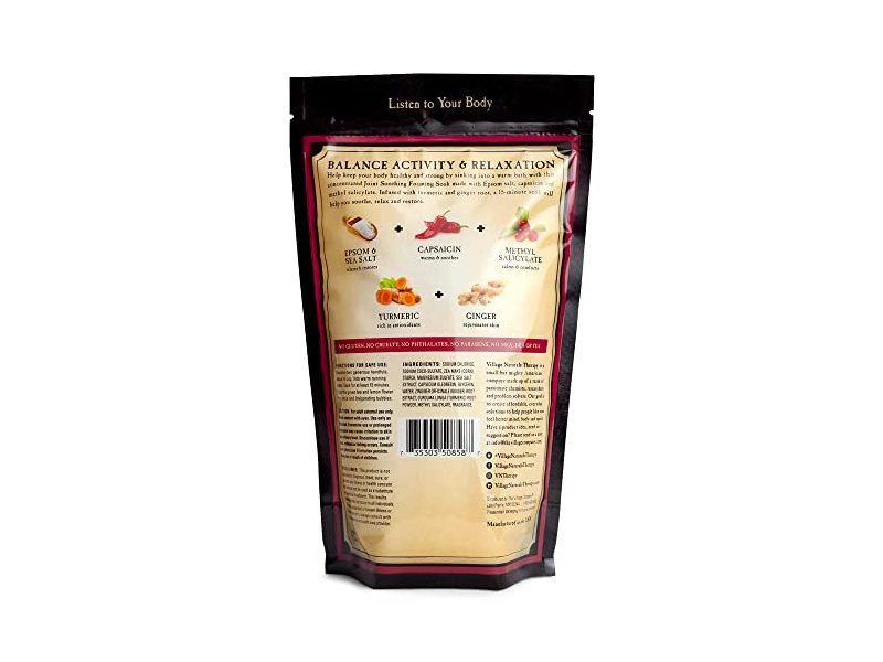 Village Naturals Therapy Joint Health Foaming Bath Soak, 36 oz, Pack of 2