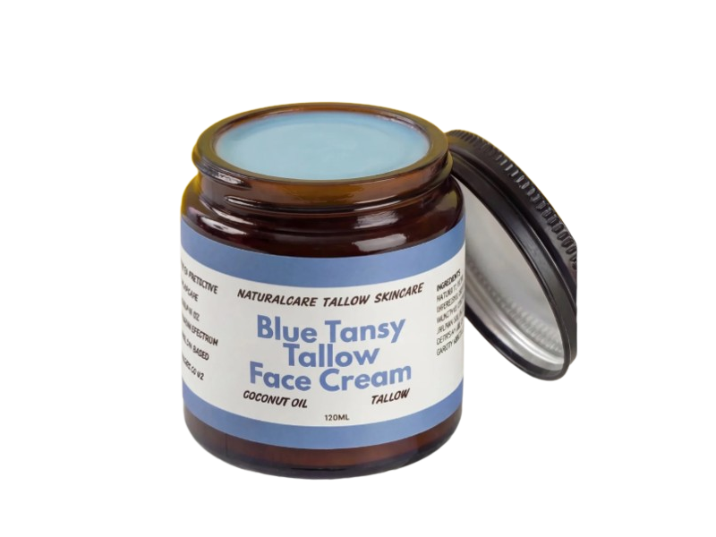 Natural Care Blue Tansy Tallow Face Cream, Coconut Oil, 120 mL