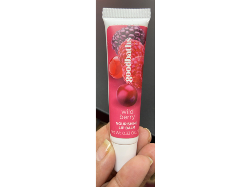 Goodbaths Nourishing Lip Balm, Wild Berry, 0.33 oz/9 g