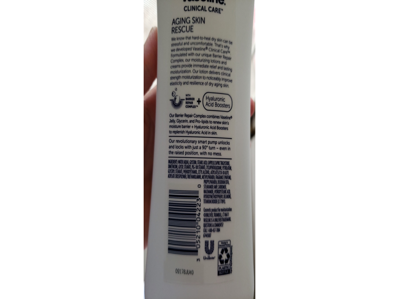 Vaseline Aging Skin Rescue Moisture Body Lotion, 13.5 fl oz/400 mL