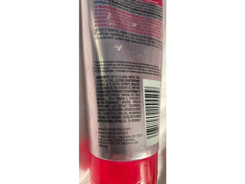 L'Oreal Paris Hair Care Ever Pure Moisture Conditioner, 8.5 fl oz/250 mL