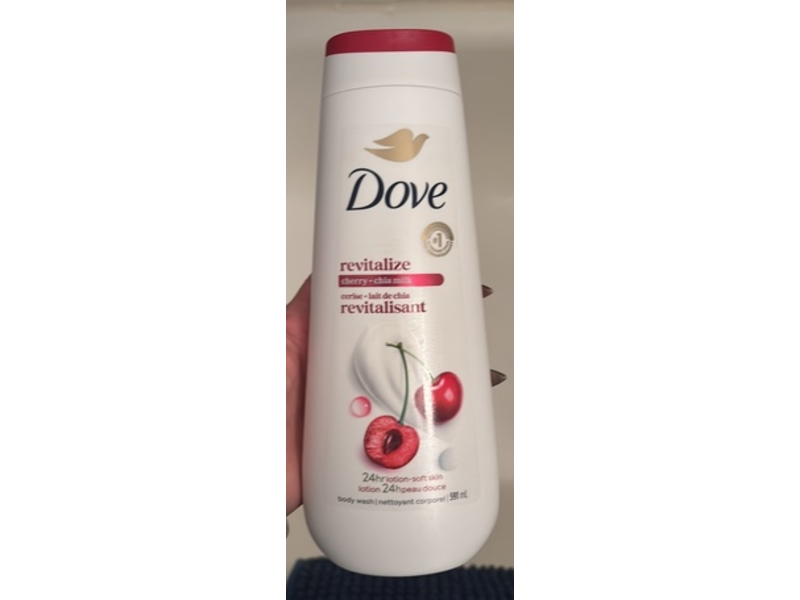 Dove Revitalize Body Wash, Cherry, 20 fl oz/591 mL