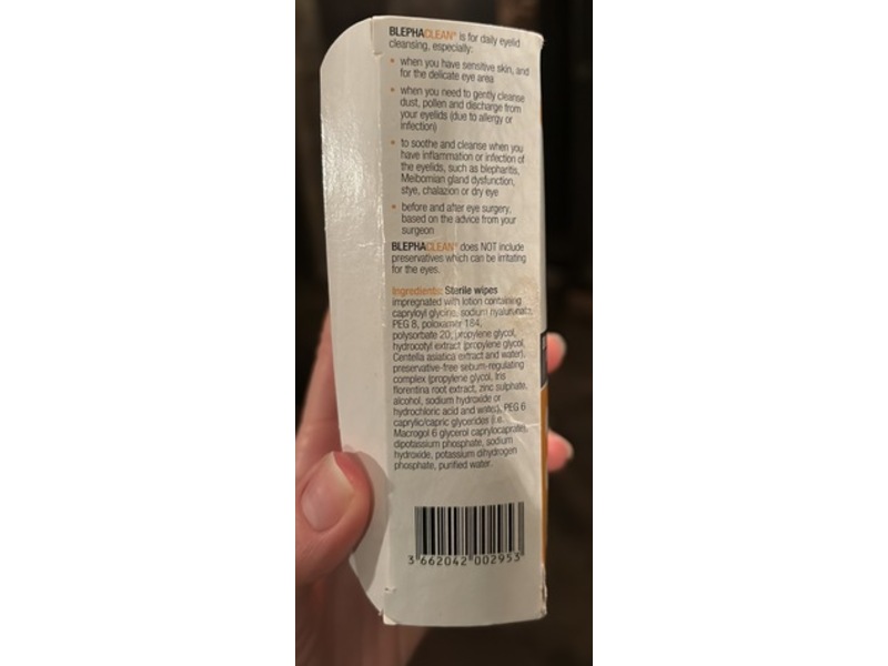 Thea Blepha Clean Daily Eyelid Cleansing Wipes, 20 Count