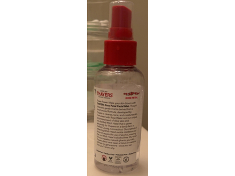 Thayers Witch Hazel Facial Mist, Rose Petal, 4 fl oz/118 mL