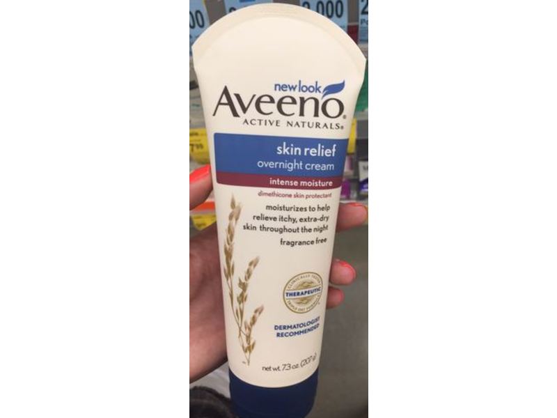 Aveeno Skin Relief Intense Moisture Overnight Cream, Fragrance Free, 7.3 oz/207 g