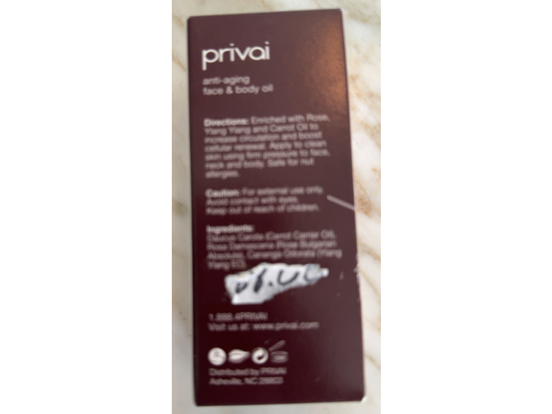 Privai Anti Aging Face & Body Oil, 1 fl oz/30 mL