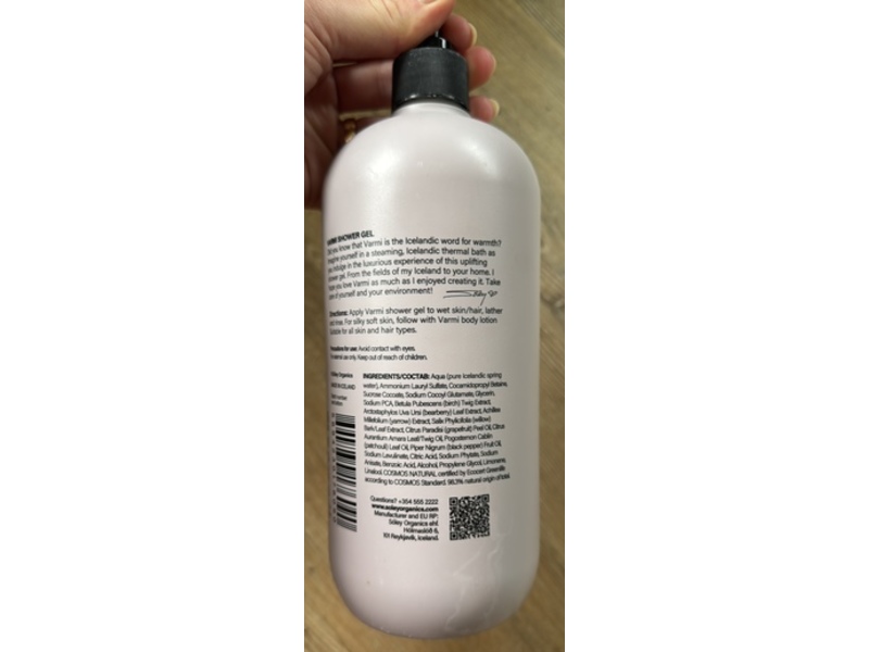 Soley Iceland Shower Gel, Varmi, 1000 mL